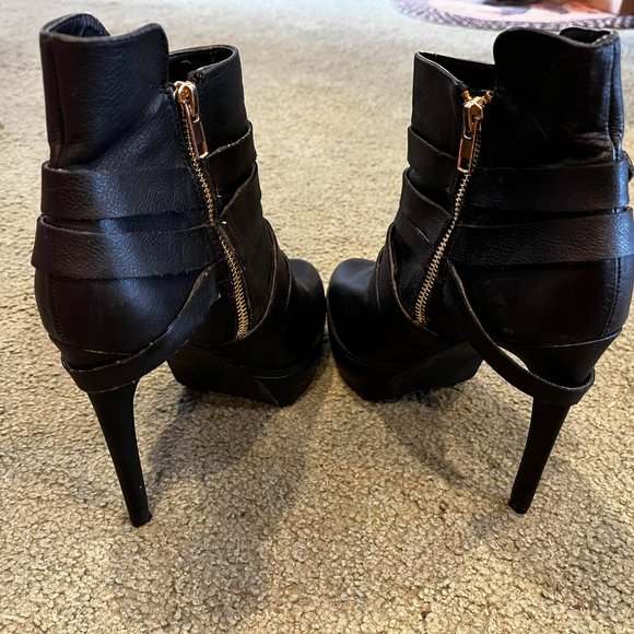 Steve Madden Akademi Black Boots Size 8m - Picture 7 of 8